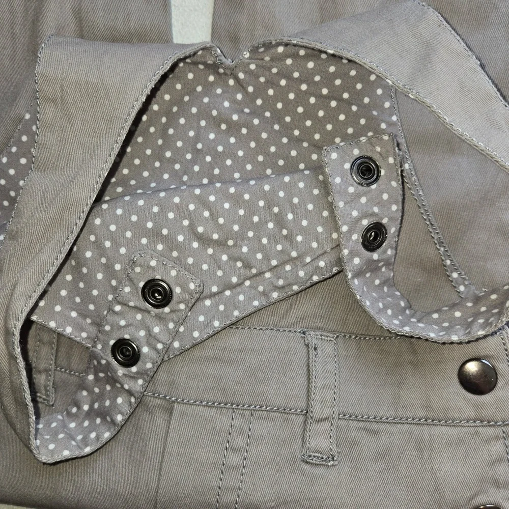 Bamboo Baby Organic Cotton Overalls Taupe Gray Polka Dot 6-12M